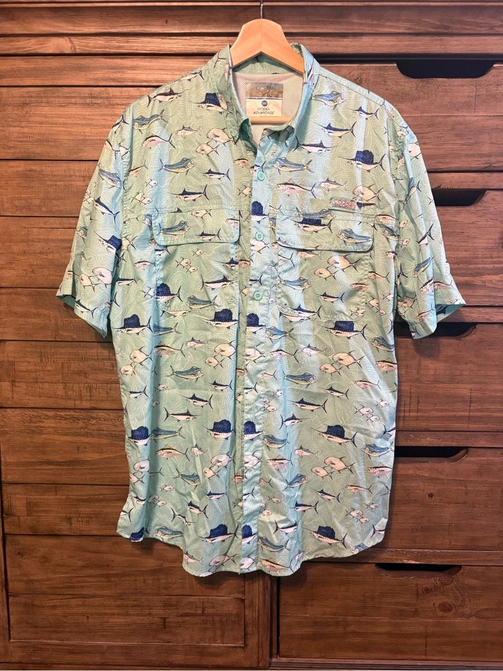 Ocean + Coast Matching Set Fish Print Shirt & Swim Shorts Men’s Tropical Fishing